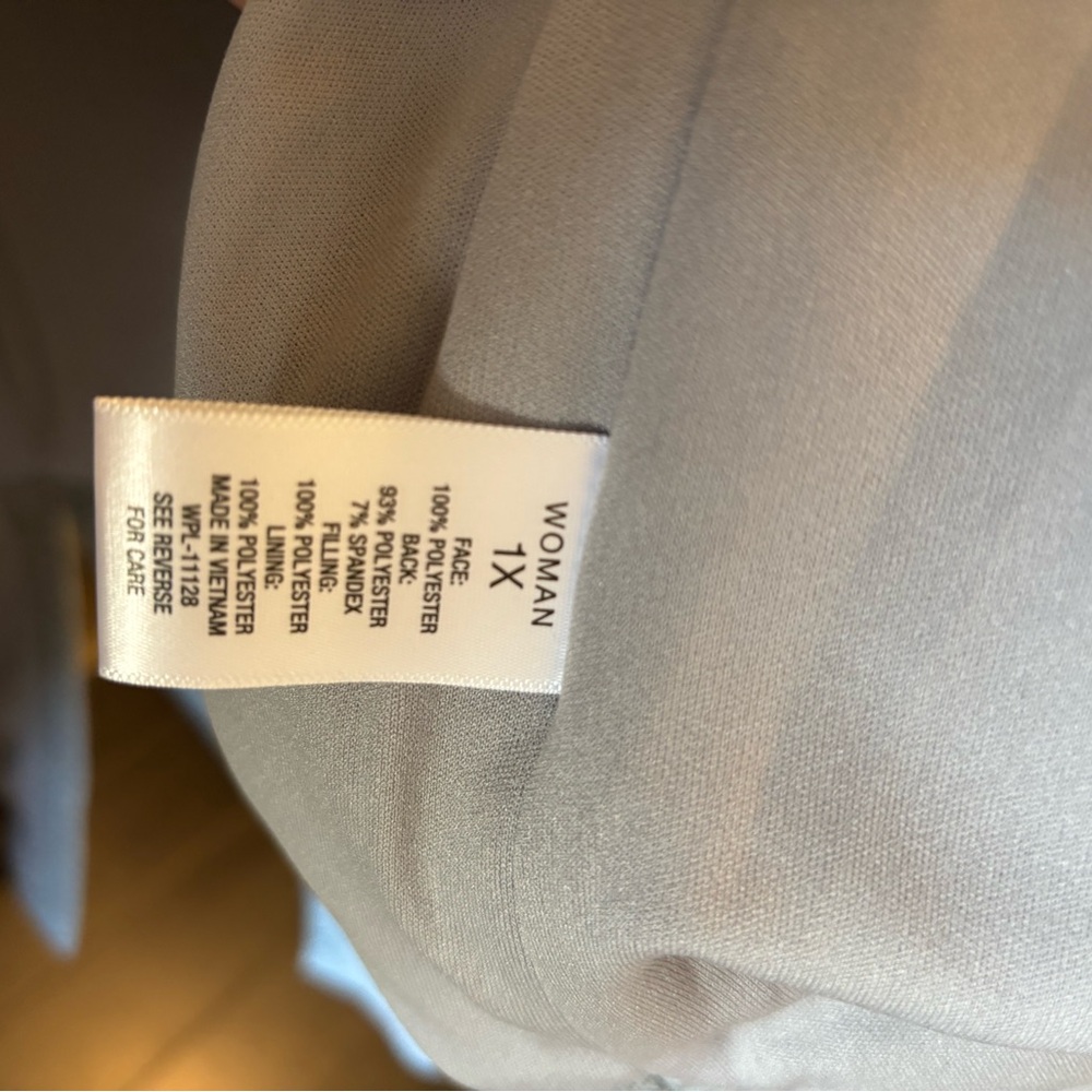 Grey Jacket - Roz & Ali - 3/4 Sleeve Ultra Soft Textured Fabric - Picture 11 of 15